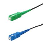 Picture of 5m ASC to SC Black OS2 Simplex Armored OFNR (Riser-Rated) SMF Fiber Patch Cable