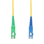 Picture of 1m ASC to SC Yellow OS2 Simplex Microboot, Snagless OFNR (Riser-Rated) SMF Fiber Patch Cable with Serialized Labeled Ends and 3mm OD Jacket