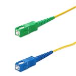 Picture of 2m ASC to SC Yellow OS2 Simplex Microboot, Snagless OFNR (Riser-Rated) SMF Fiber Patch Cable with Serialized Labeled Ends