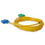 Picture of 8m ASC to SC Yellow OS2 Duplex Microboot, Snagless OFNR (Riser-Rated) SMF Fiber Patch Cable