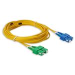 Picture of 8m ASC to SC Yellow OS2 Duplex Microboot, Snagless OFNR (Riser-Rated) SMF Fiber Patch Cable