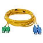 Picture of 8m ASC to SC Yellow OS2 Duplex Microboot, Snagless OFNR (Riser-Rated) SMF Fiber Patch Cable