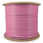 Picture of 1000ft Non-Terminated Pink CAT 6A Shielded Plenum-Rated Bulk Cable
