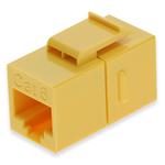 Picture of Cat6 RJ-45 (Female) to RJ-45 (Female) Yellow Inline Coupler