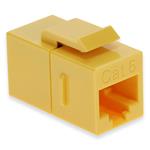 Picture of Cat6 RJ-45 (Female) to RJ-45 (Female) Yellow Inline Coupler