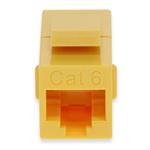 Picture of Cat6 RJ-45 (Female) to RJ-45 (Female) Yellow Inline Coupler