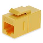 Picture of Cat6 RJ-45 (Female) to RJ-45 (Female) Yellow Inline Coupler