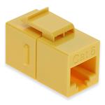 Picture of Cat6 RJ-45 (Female) to RJ-45 (Female) Yellow Inline Coupler