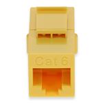 Picture of Cat6 RJ-45 (Female) to RJ-45 (Female) Yellow Inline Coupler