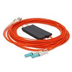 Picture of 10m CS to 2xLC Orange OM2 Simplex OFNR (Riser-Rated) Fiber Colorless Splitter Cable with 50/50 Ratio
