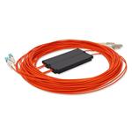 Picture of 10m CS to 2xLC Orange OM2 Simplex OFNR (Riser-Rated) Fiber Colorless Splitter Cable with 50/50 Ratio