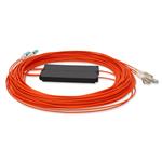 Picture of 10m CS to 2xLC Orange OM2 Simplex OFNR (Riser-Rated) Fiber Colorless Splitter Cable with 50/50 Ratio