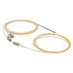 Picture of 3m LC to 2xLC Orange OM2 Simplex OFNR (Riser-Rated) Fiber Colorless Splitter Cable with 3mm OD Jacket and 50/50 Ratio