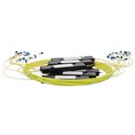 Picture of 3.3m LC to 2xLC Yellow OS2 Simplex OFNR (Riser-Rated) SMF Fiber Colorless Splitter Cable with 50/50 Ratio