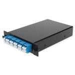 Picture of 8 Channel 1W LGX DWDM MUX and DEMUX (Duplex), ITU 100GHz, Channels 46-53, with Express Port and Monitor Port, and UPC/LC Connectors