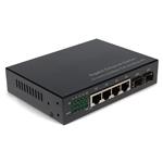 Picture of 4 10/100/1000Base-TX(RJ-45) to 2x open SFP Gigabit Ethernet Switch