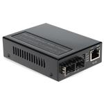 Picture of 10/100/1000Base-TX(RJ-45) to 2 Open SFP Port POE+ Media Converter