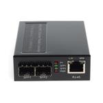 Picture of 10/100/1000Base-TX(RJ-45) to 2 Open SFP Port POE+ Media Converter