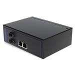 Picture of 10/100/1000Base-TX(RJ-45) x2 to 2 Open SFP Port POE+ (30W) Media Converter