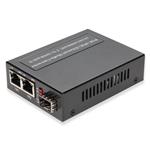 Picture of 10/100/1000Base-TX(RJ-45) x2 to 1 Open SFP Port POE+ (30W) Media Converter