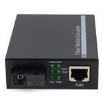Picture of 10/100/1000Base-TX(RJ-45) to 1000Base-BXU(SC) BiDi SMF 1310nmTX/1550nmRX 20km Media Converter