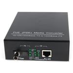 Picture of 10/100/1000Base-TX(RJ-45) to 1000Base-BXD(ST) BiDi SMF 1550nm/1310nm 20km POE Media Converter