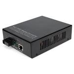 Picture of 10/100/1000Base-TX(RJ-45) to 1000Base-BXU(SC) BiDi SMF 1310nm/1550nm 20km POE Media Converter