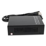 Picture of 10/100/1000Base-TX(RJ45) to 1000Base-SX(SC) MMF 850nm 550m POE Media Converter With EUR Standard Power Supply