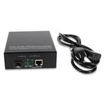 Picture of 10/100/1000Base-TX(RJ-45) to 1000Base-SX(SC) MMF 850nm 550m POE Media Converter