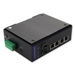 Picture of 4 10/100Base-TX(RJ-45) to 2 Open SFP port Industrial Media Converter Switch