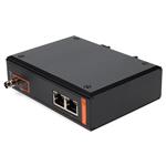 Picture of 2 10/100Base-TX(RJ-45) to 1 100Base-BXU(ST) SMF 1310nmTX/1550nmRX 20km Industrial Media Converter Switch