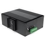 Picture of 4 10/100Base-TX(RJ-45) to 2 100Base-BXU(SC) SMF 1310nmTX/1550nmRX 20km Industrial Media Converter Switch
