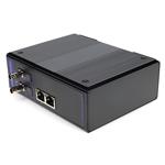 Picture of 2 10/100/1000Base-TX(RJ-45) to 2 1000Base-BXU(ST) SMF 1310nmTX/1550nmRX 20km Industrial Media Converter