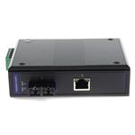 Picture of 10/100/1000Base-TX(RJ-45) to 1000Base-SX(SC) MMF 850nm 550m Industrial Mini Media Converter With POE+