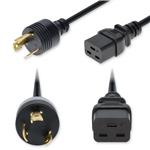 Picture of 10ft NEMA L6-30P Male to C19 Female Twist-Lock Compatible Industrial Grade 10 AWG 250V at 30A PVC SJT (Service Junior Thermoplastic) Black Power Cable