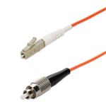 Picture of 0.5m LC to FC Orange OM1 Simplex OFNP (Plenum-Rated) MMF Fiber Patch Cable