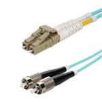 Picture of 10m LC to FC Aqua OM4 Duplex LSZH Fiber Patch Cable