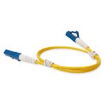 Picture of 0.15m LC to LC Yellow OS2 Simplex OFNR (Riser-Rated) SMF Fiber Patch Cable