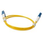 Picture of 0.15m LC to LC Yellow OS2 Simplex OFNR (Riser-Rated) SMF Fiber Patch Cable