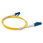 Picture of 0.15m LC to LC Yellow OS2 Simplex OFNR (Riser-Rated) SMF Fiber Patch Cable