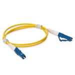 Picture of 0.15m LC to LC Yellow OS2 Simplex OFNR (Riser-Rated) SMF Fiber Patch Cable
