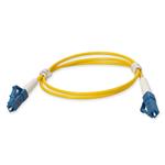 Picture of 0.15m LC to LC Yellow OS2 Simplex OFNR (Riser-Rated) SMF Fiber Patch Cable