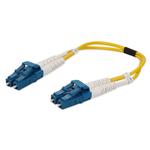 Picture of 0.25m LC to LC Yellow OS2 Duplex OFNR (Riser-Rated) SMF Fiber Patch Cable