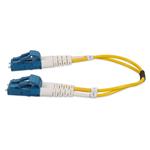 Picture of 0.25m LC to LC Yellow OS2 Duplex OFNR (Riser-Rated) SMF Fiber Patch Cable