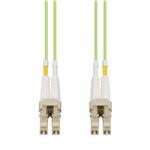 Picture of 0.5m LC to LC Lime Green OM5 Duplex OFNP (Plenum-Rated) Fiber Patch Cable
