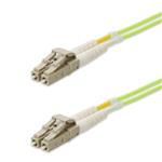 Picture of 0.5m LC to LC Lime Green OM5 Duplex OFNP (Plenum-Rated) Fiber Patch Cable