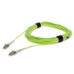 Picture of 0.5m LC to LC Lime Green OM5 Duplex OFNR (Riser-Rated) Fiber Patch Cable