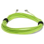 Picture of 0.5m LC to LC Lime Green OM5 Duplex OFNR (Riser-Rated) Fiber Patch Cable