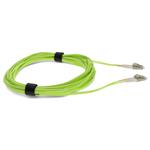 Picture of 0.5m LC to LC Lime Green OM5 Duplex OFNR (Riser-Rated) Fiber Patch Cable