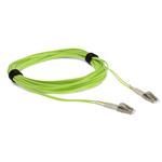 Picture of 0.5m LC to LC Lime Green OM5 Duplex OFNR (Riser-Rated) Fiber Patch Cable